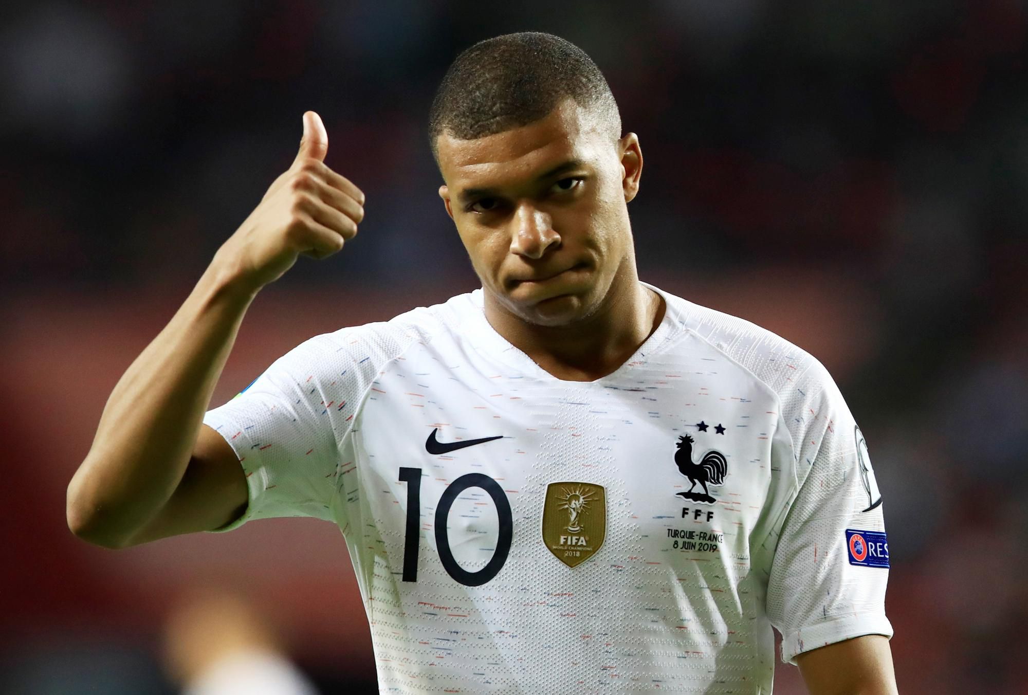 Francúzsky zakončovateľ Kylian Mbappé.