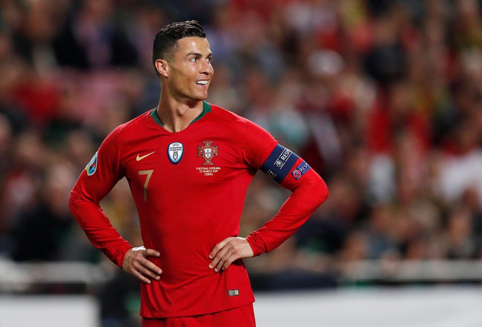 Cristiano Ronaldo v drese portugalskej reprezentácie.
