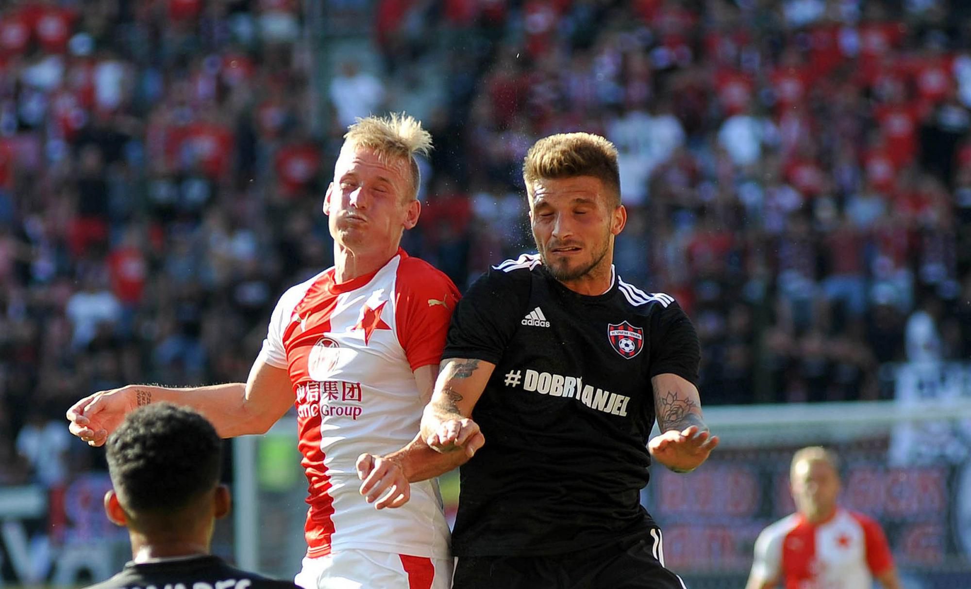 Petr Ševčík (SK Slavia Praha) a Filip Oršula (FC Spartak Trnava)