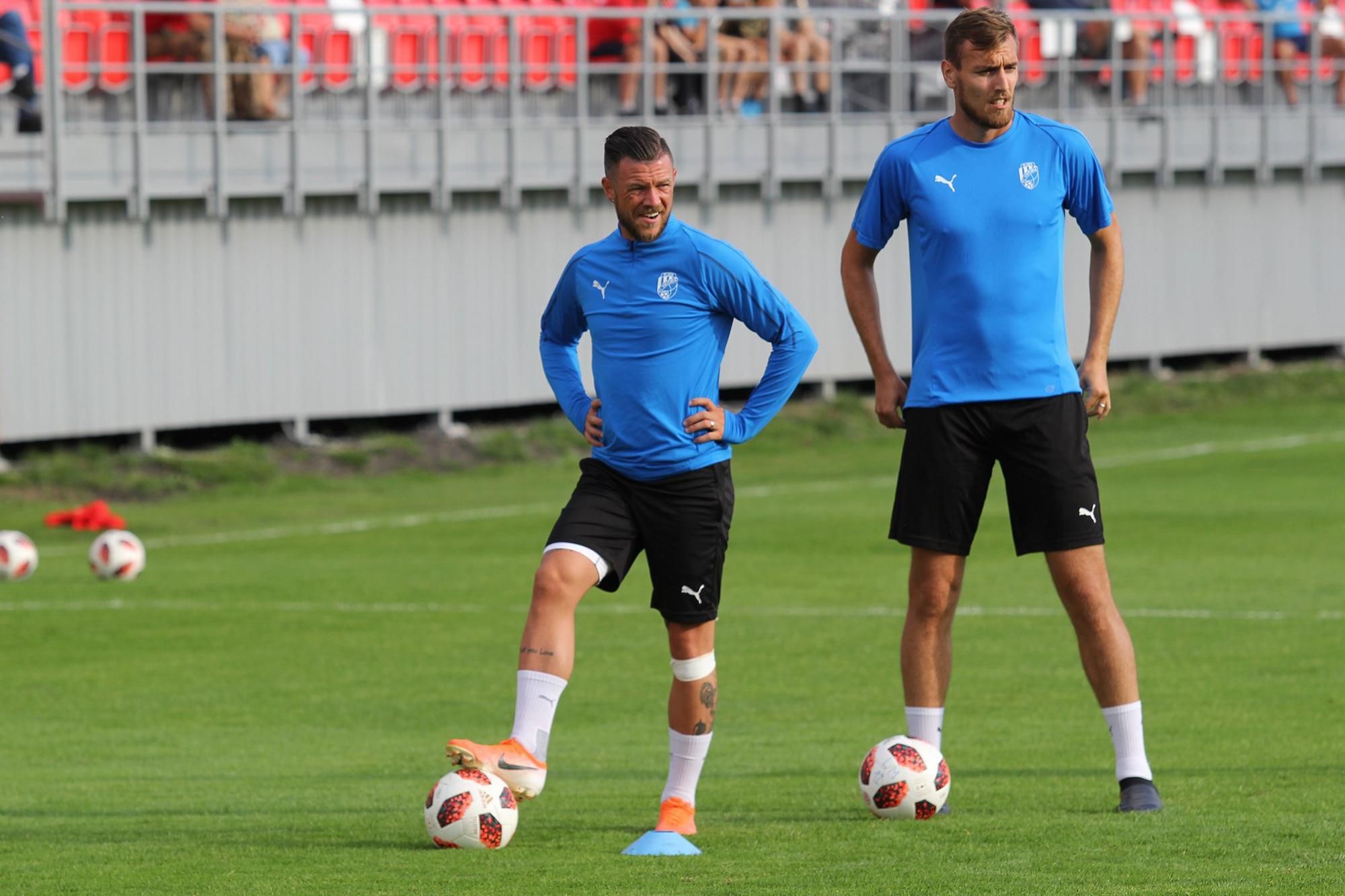 Erik Pačinda na tréningu Viktorie Plzeň.