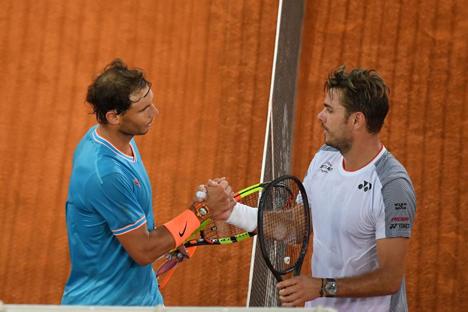 Tenisti Rafael Nadal a Stan Wawrinka.