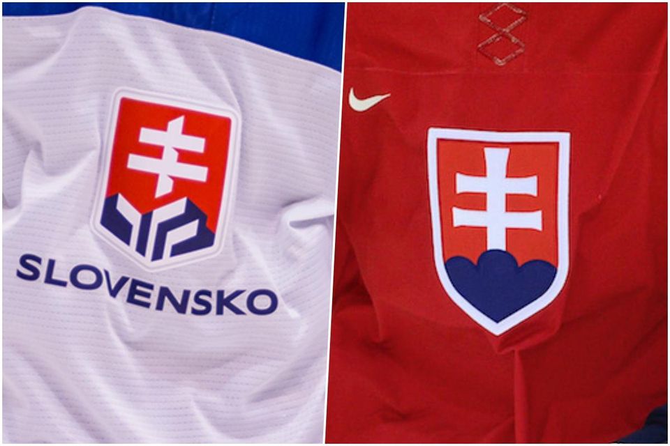Hockey Slovakia vs. štátny znak Slovenska.