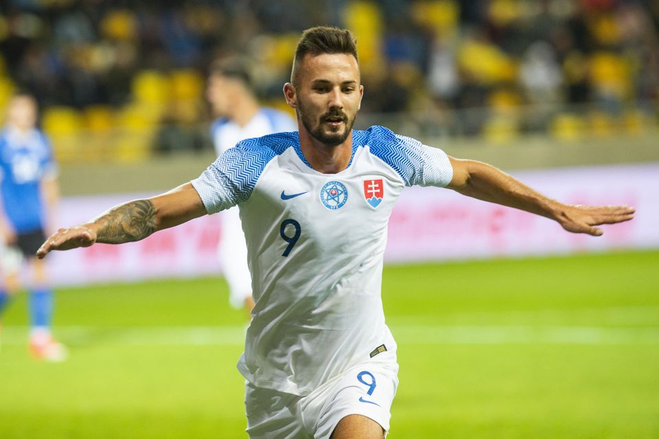 Tomáš Vestenický oslavuje gól