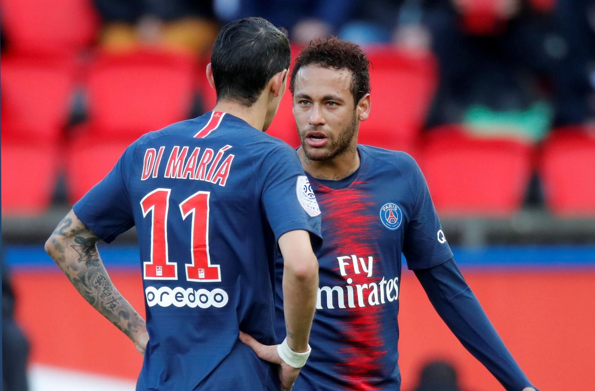 Angel Di Maria a Neymar jr z Paríža Saint-Germain