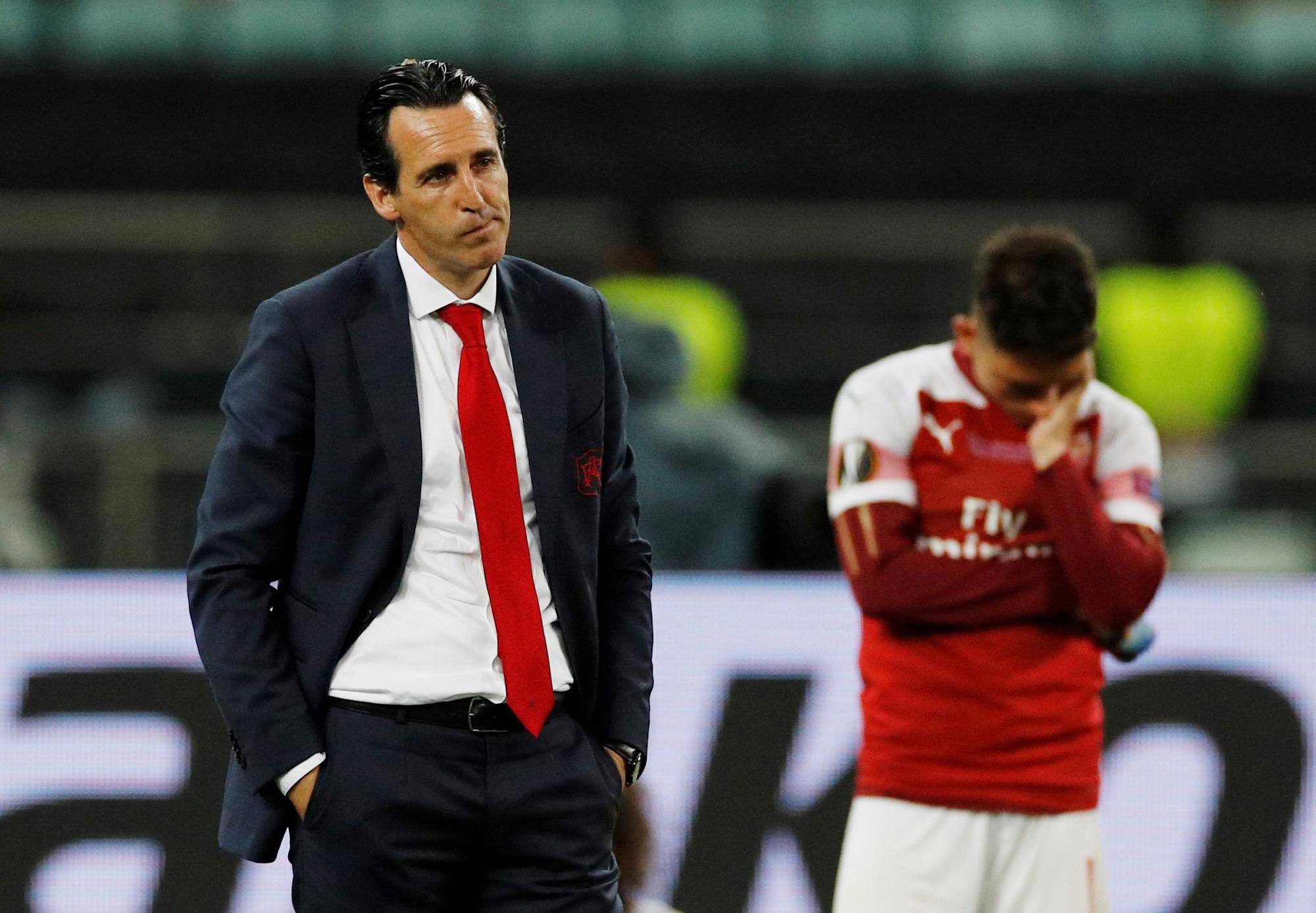 Nešťastný tréner Arsenalu Unai Emery