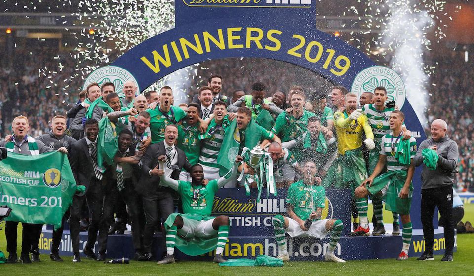 Celtic Glasgow oslavuje triumf v Škótskom pohári