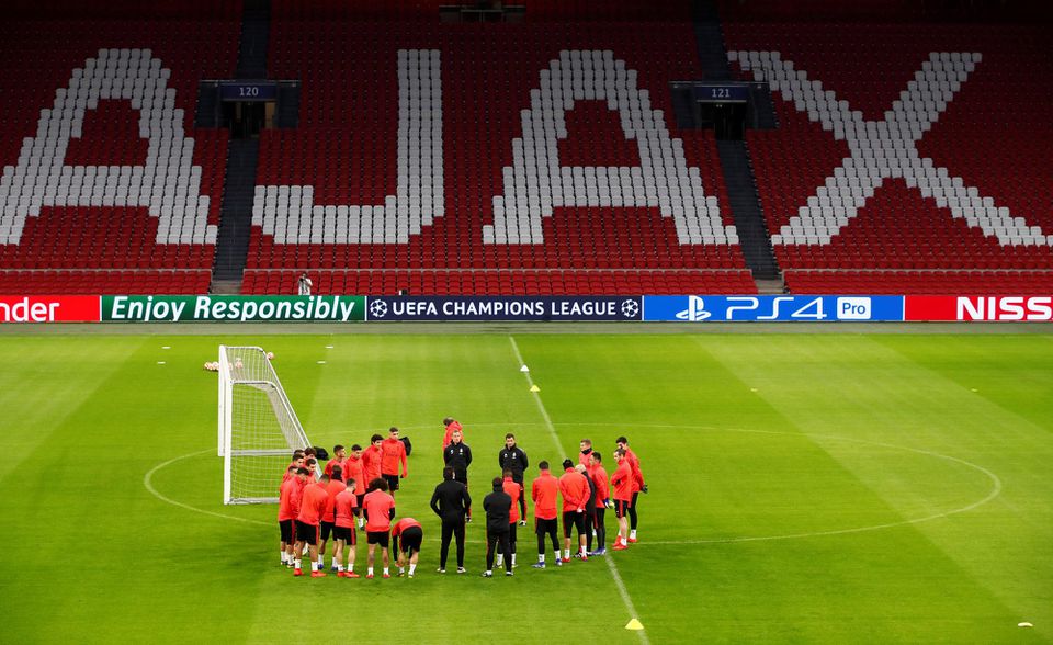 Real Madrid sa pripravuje na štadióne Ajaxu Amsterdam.