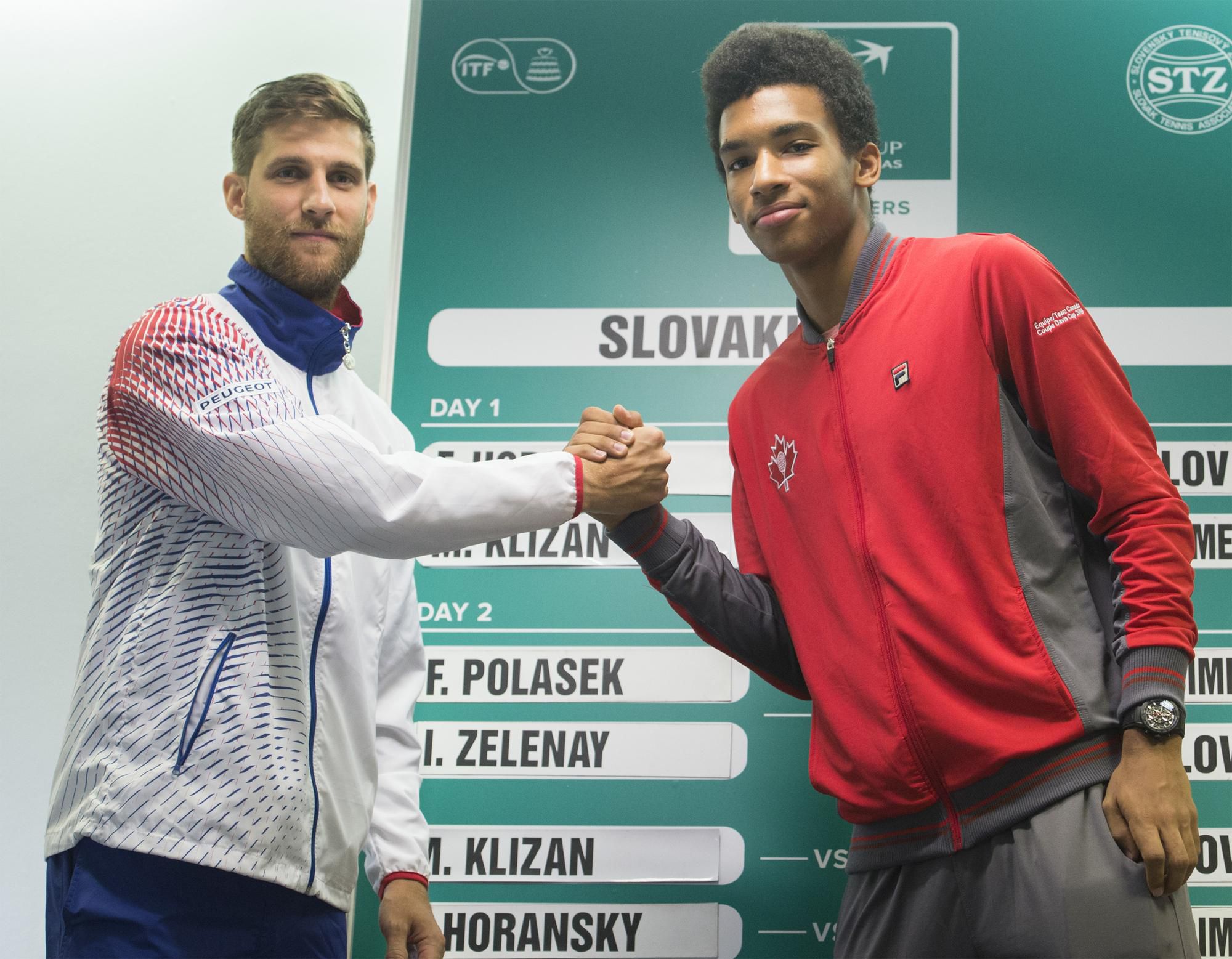 Martin Kližan a Félix Auger-Aliassime