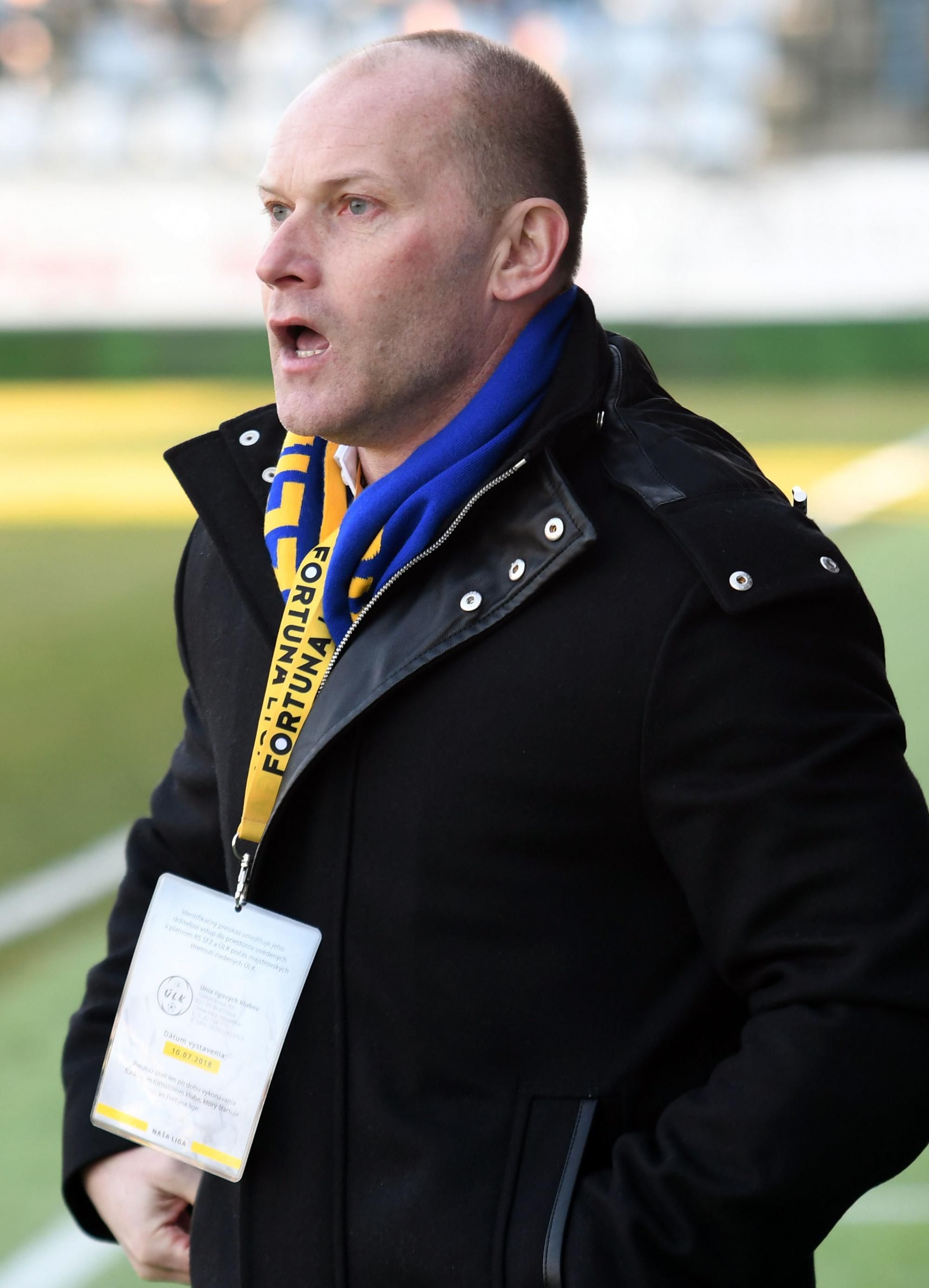 Tréner MFK Zemplín Michalovce Anton Šoltis.