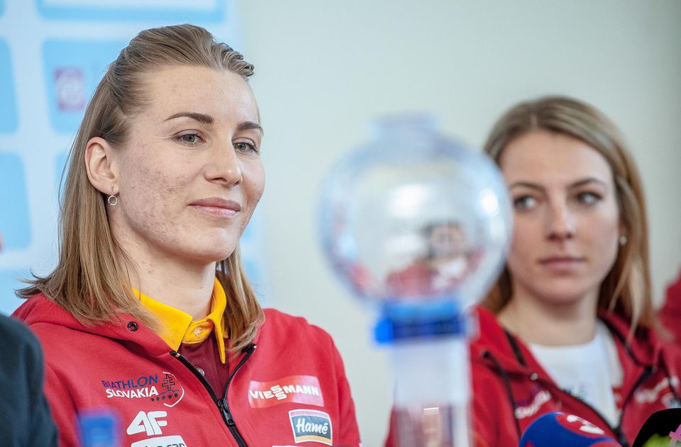 Slovenské reptezentantky v biatlone Anastasia Kuzminová a Terézia Poliaková.