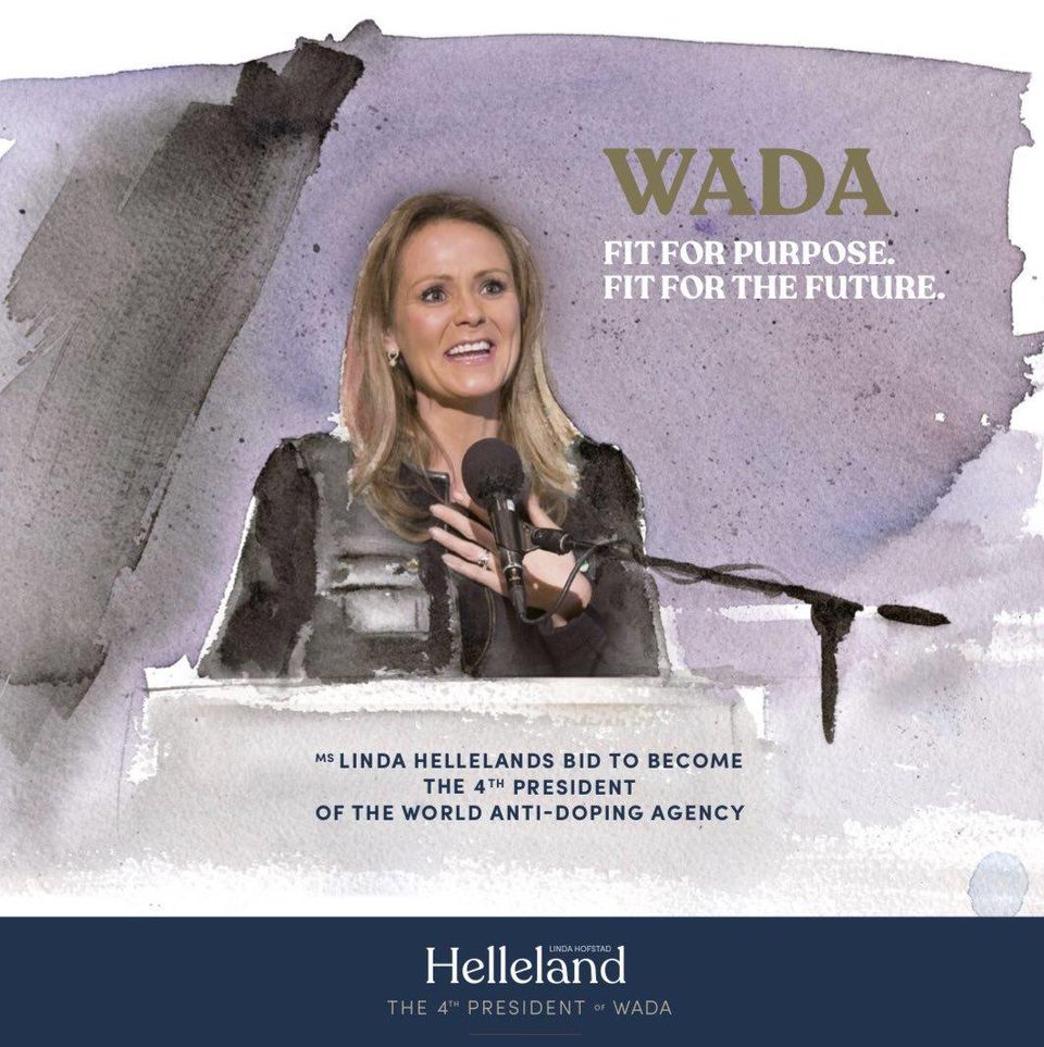 Linda Hellelandová kandiduje na prezidentku WADA.
