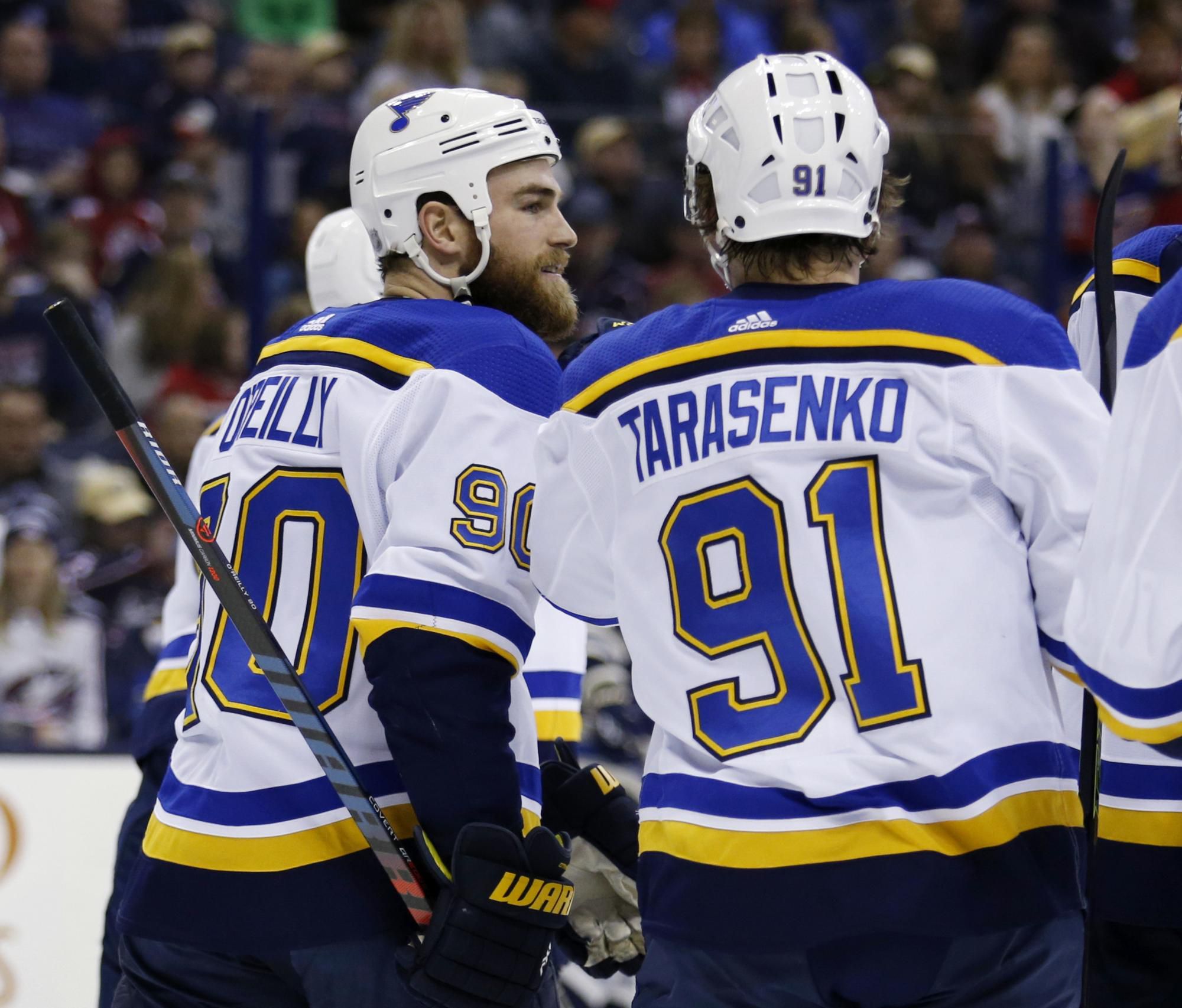 Ryan O'Reilly a Vladimir Tarasenko.