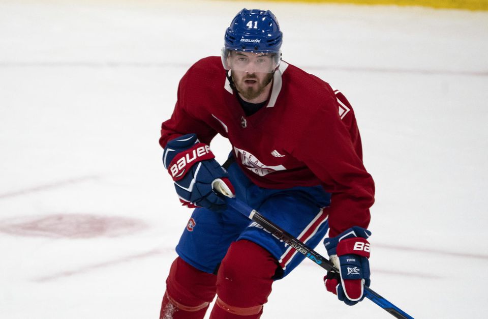 Kanadský hokejový útočník v službách Montrealu Canadiens Paul Byron.