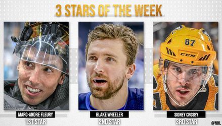 Najlepší hráči týždňa NHL - kapitán „tučniakov”, brankár Fleury a útočník Blake Wheeler