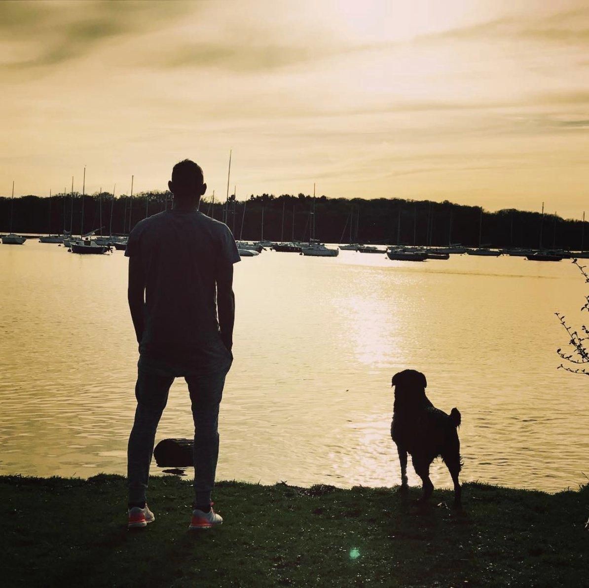 Emiliano Sala a jeho pes Nala.