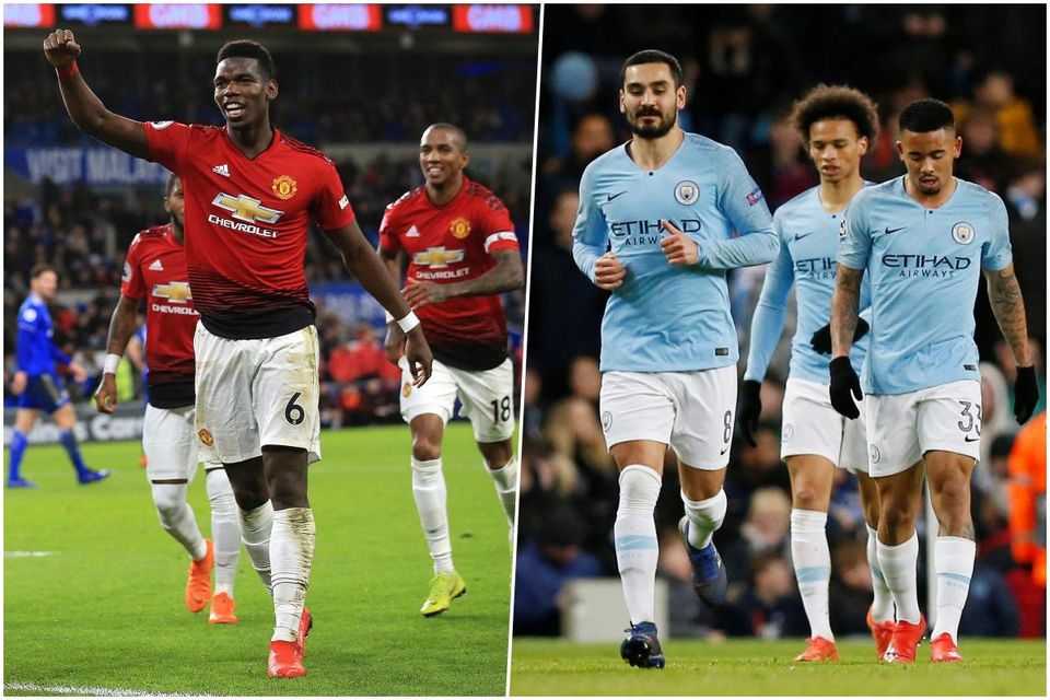 Manchester United a Manchester City.