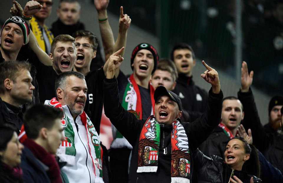 Fanúšikovia Maďarska v Trnave
