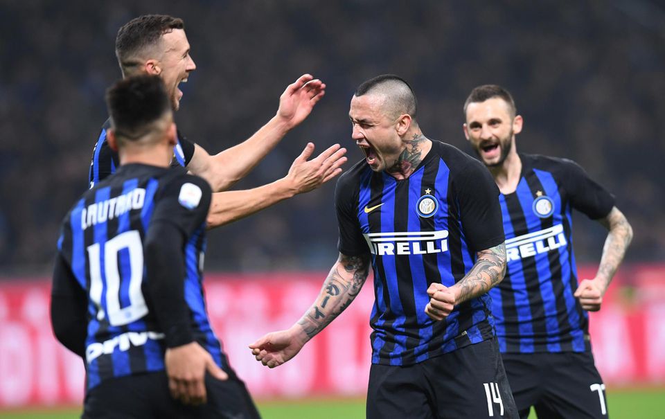 radosť hráčov Interu Miláno