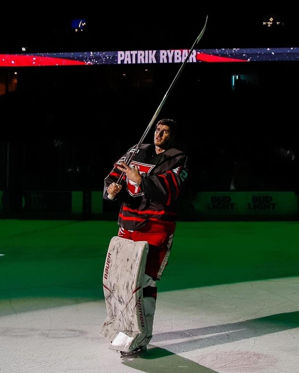 Slovenský hokejový brankár Patrik Rybár v službách Grand Rapidu Griffins.