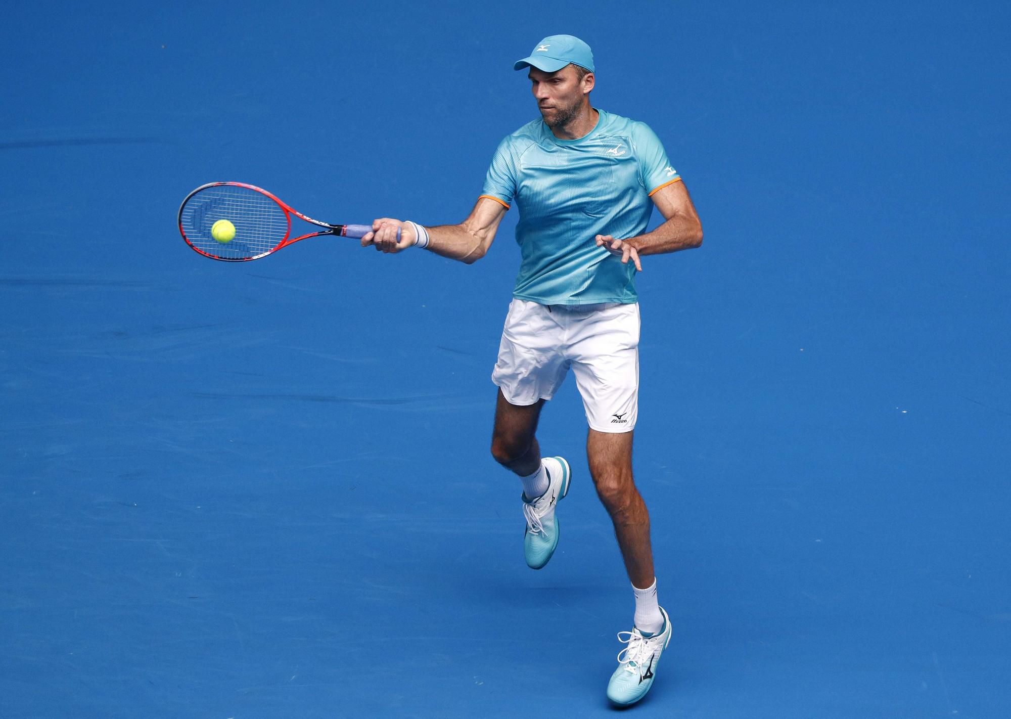 Chorvát Ivo Karlovič na Australian Open.