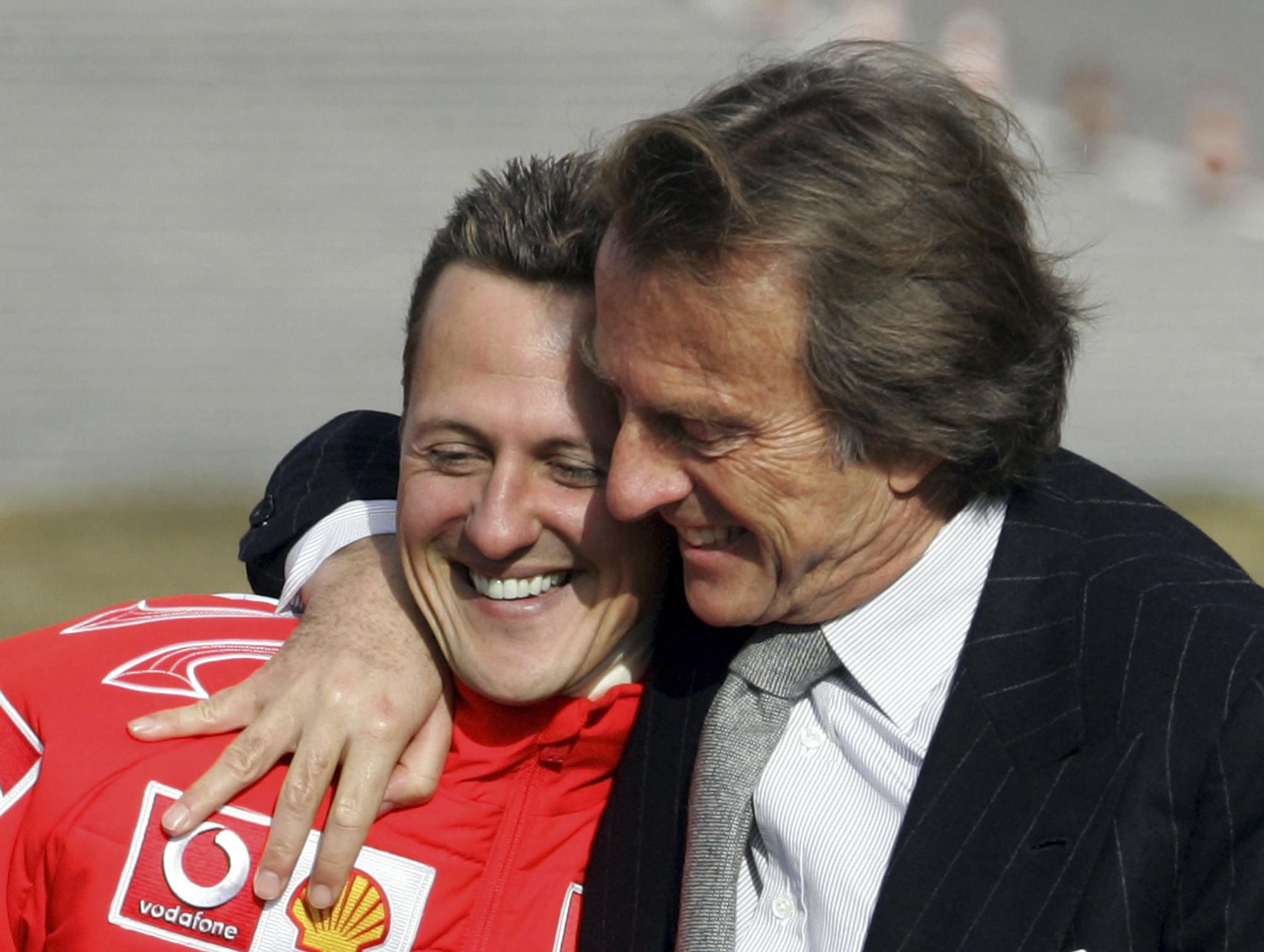 Michael Schumacher a prezident Ferrari Luca Di Montezemolo
