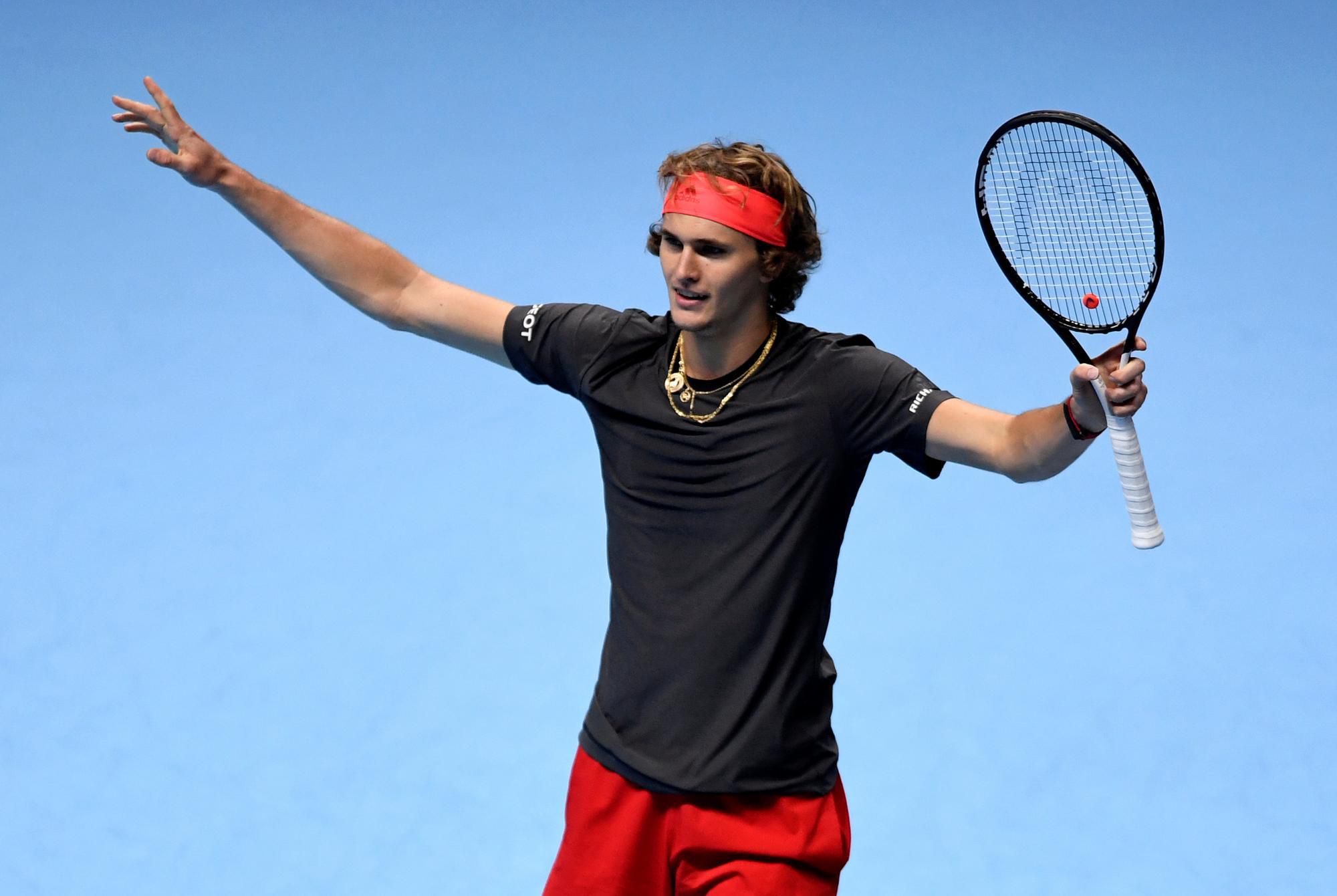 Nemecký tenista Alexander Zverev na ATP FInals v Londýne.