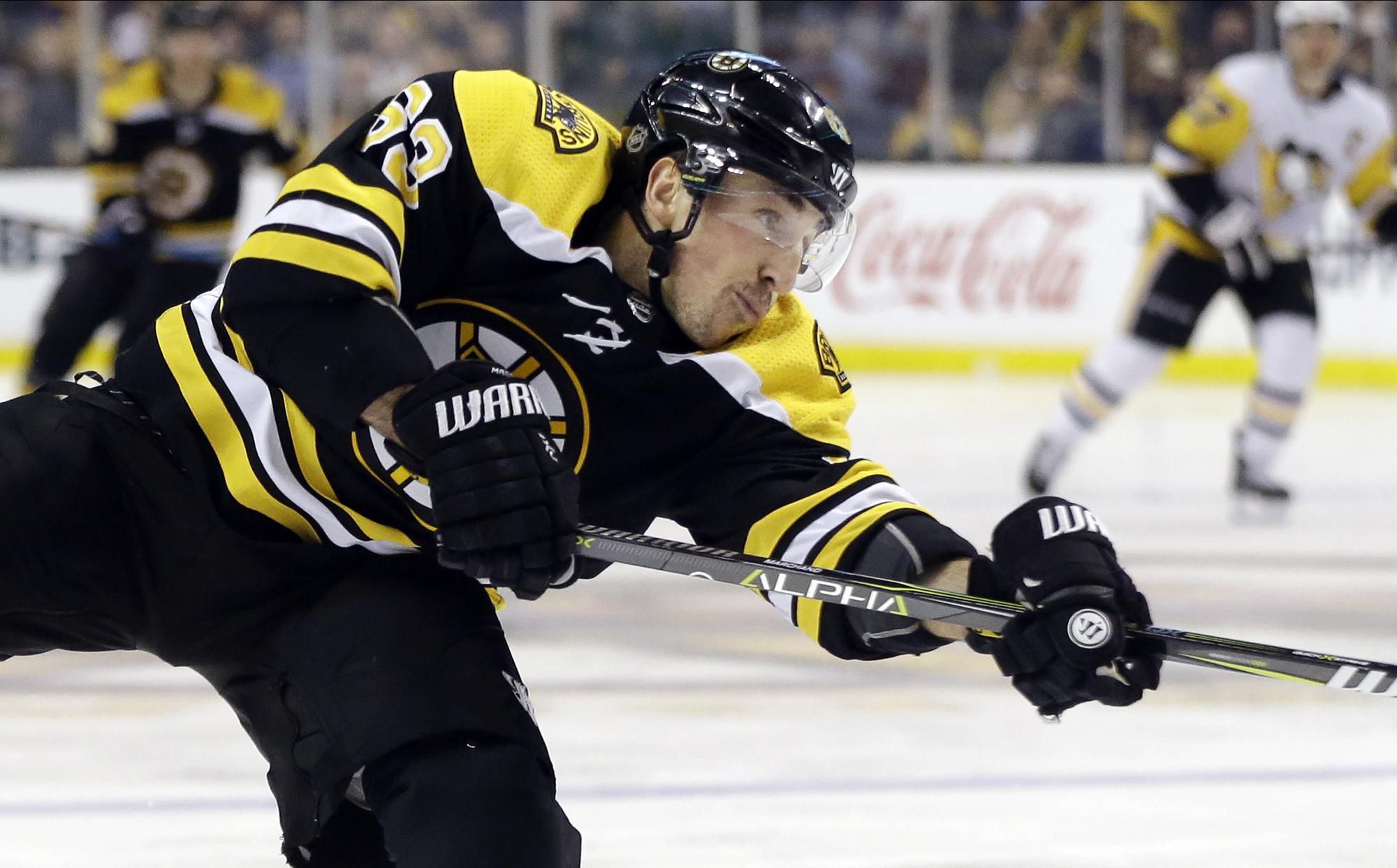 Útočník Bostonu Bruins Brad Marchand.