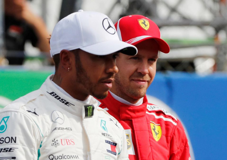 Lewis Hamilton a Sebastian Vettel.