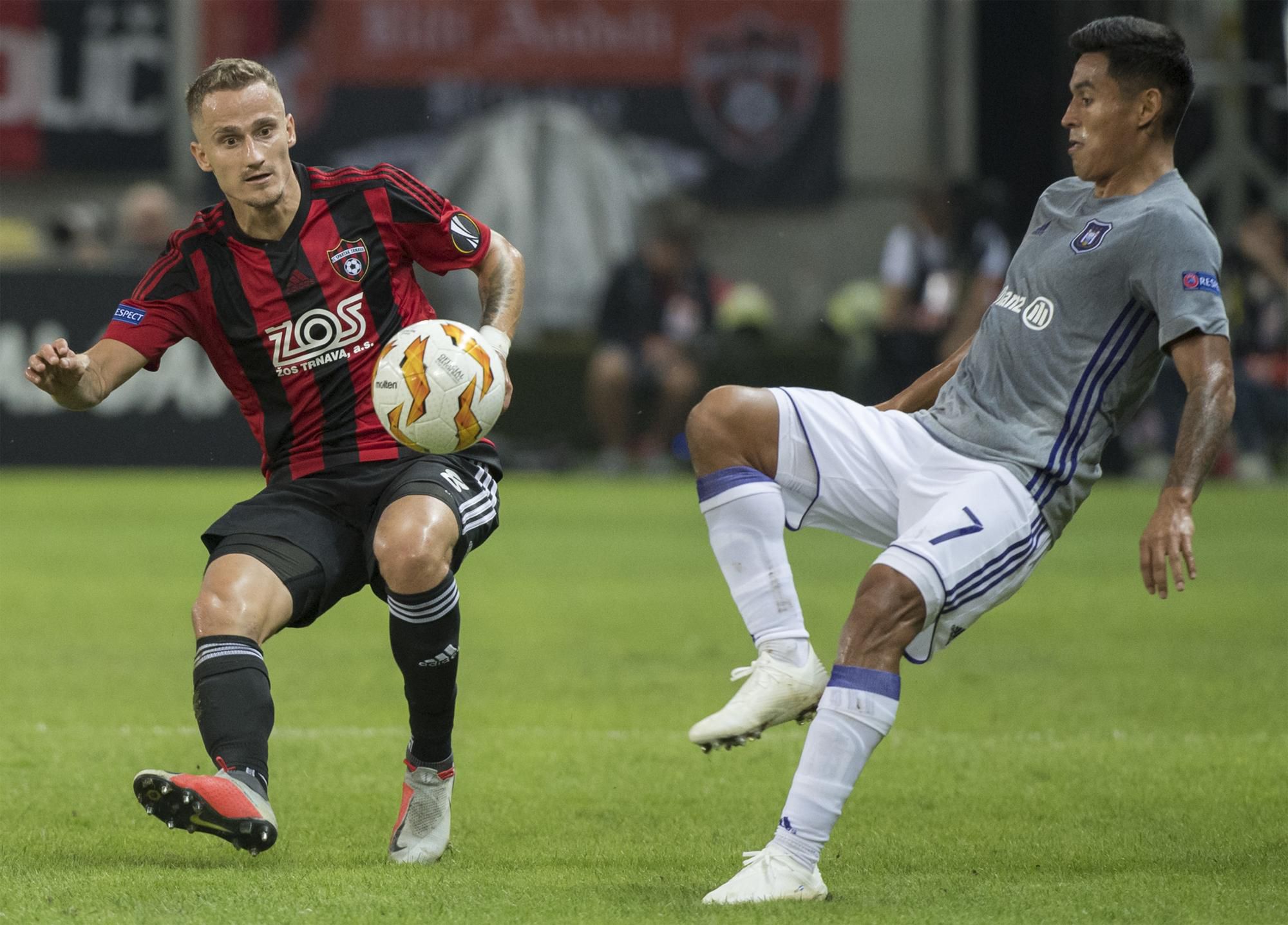 FC Spartak Trnava - Anderlecht Brusel (Erik Grendel, Andy Najar)