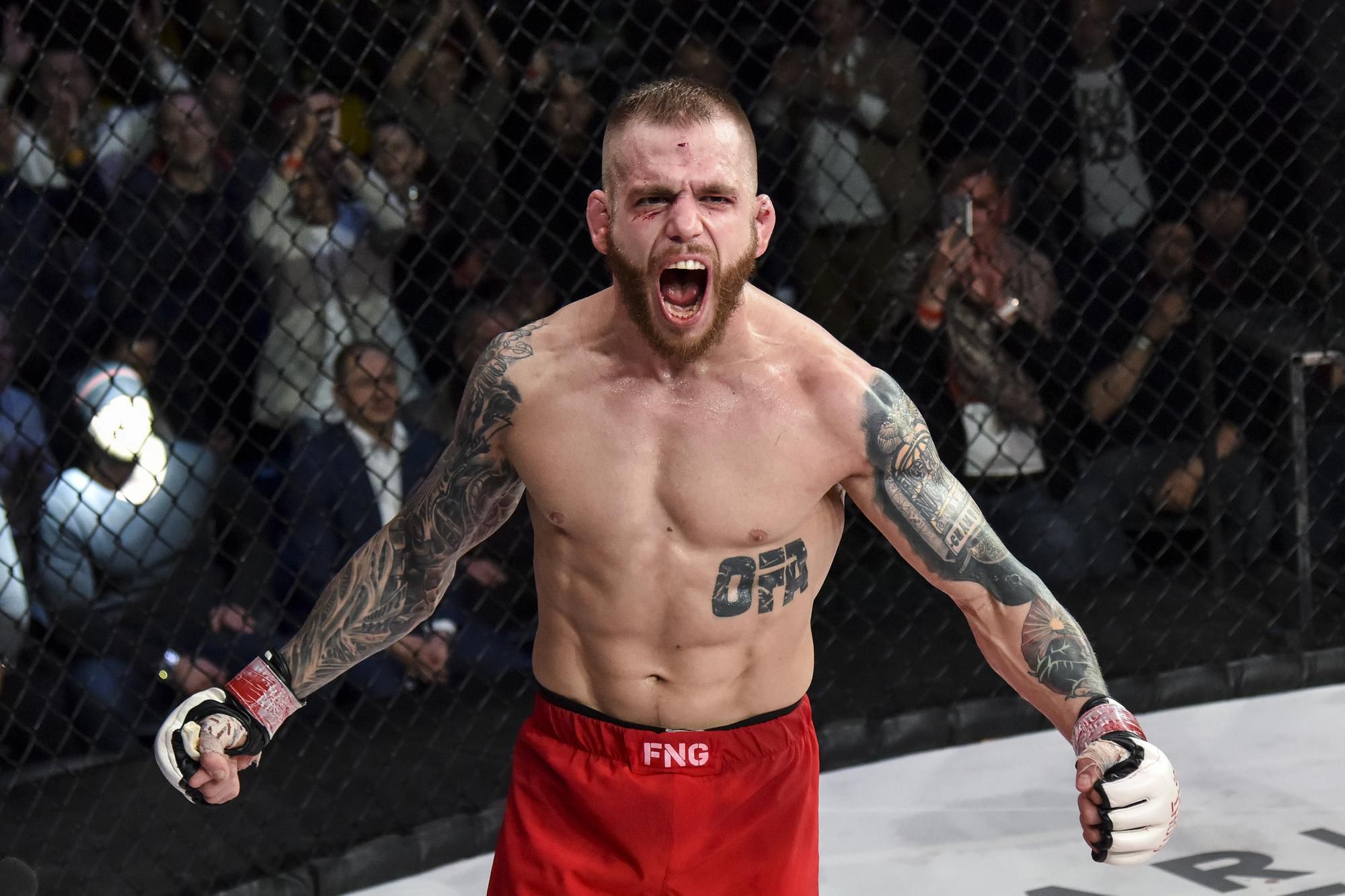 Tomáš Deák počas podujatia v zmiešaných bojových umeniach Fight Nights Global 84.