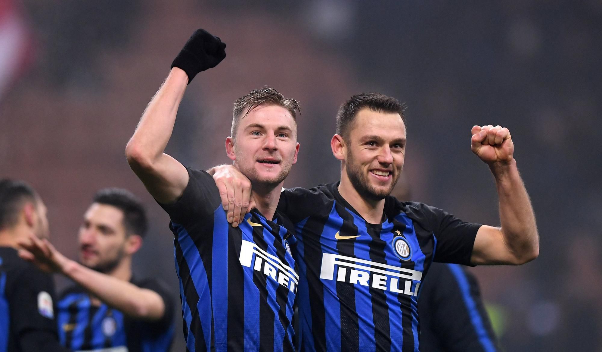 Milan Škriniar a Stefan de Vrij z Interu MIláno