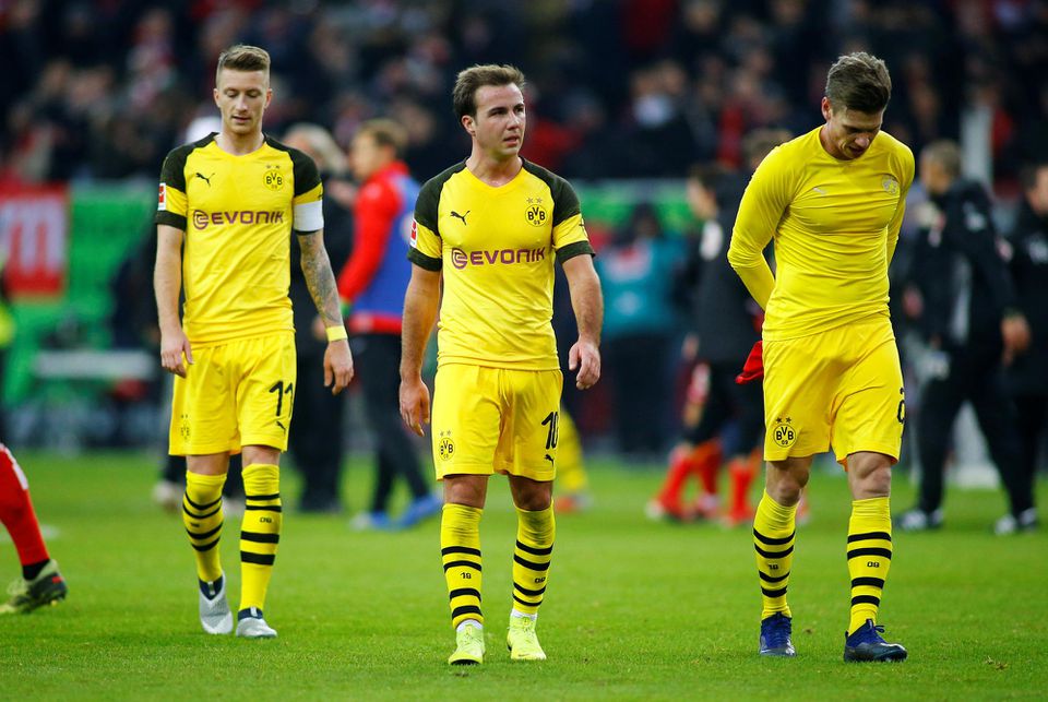 Smutní hráči Borussie Dortmund.