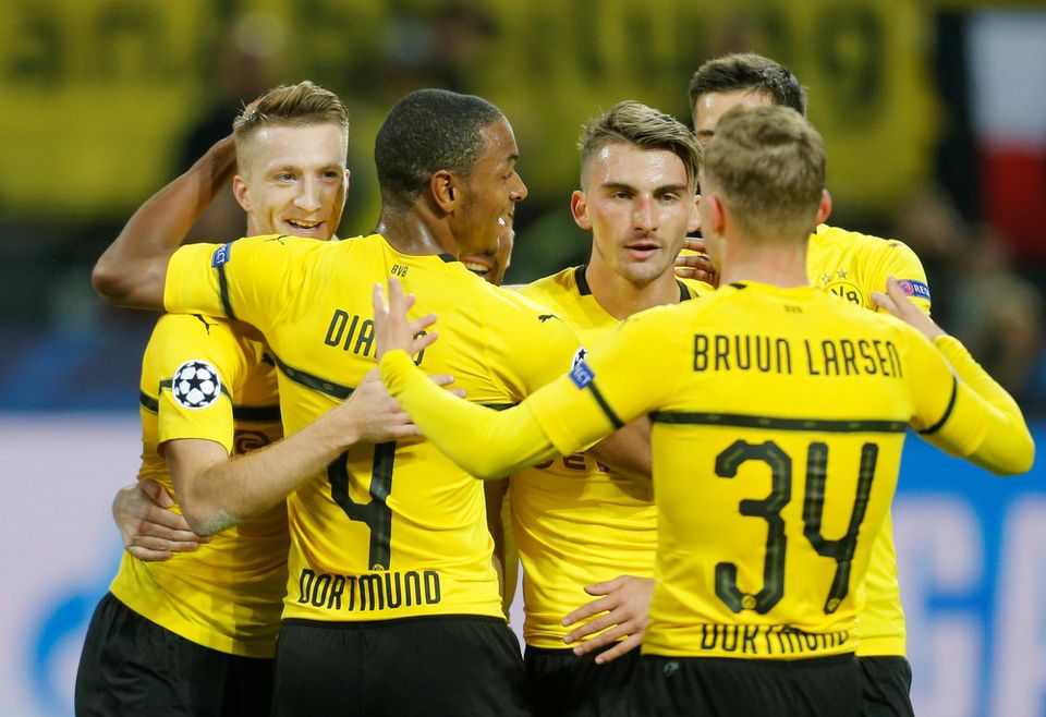 radosť hráčov Borussie Dortmund