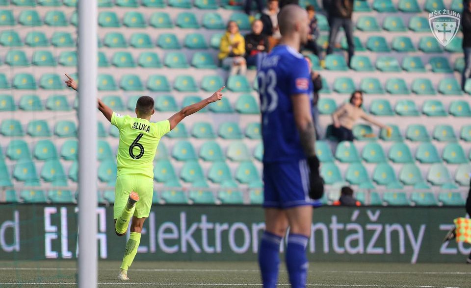 Branislav Sluka strieľa svoj prvý gól medzi seniormi