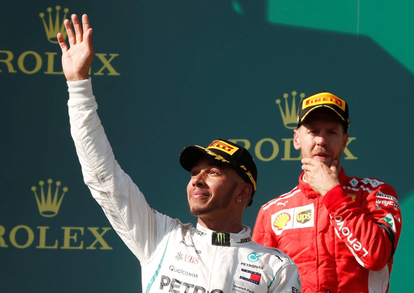 Lewis Hamilton a Sebastian Vettel.