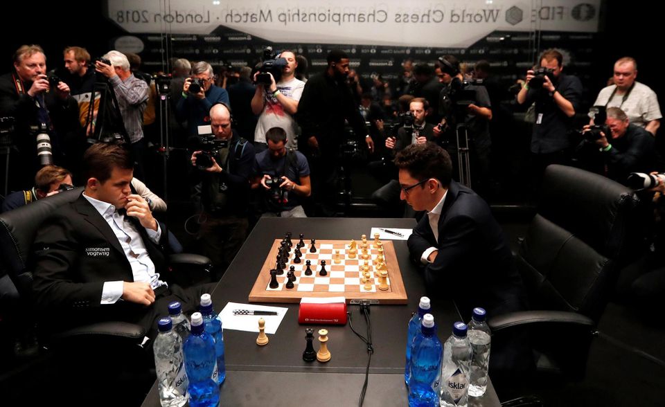 Magnus Carlsen a Fabiano Caruana