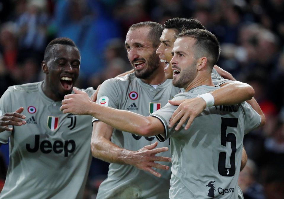 radosť hráčov Juventus