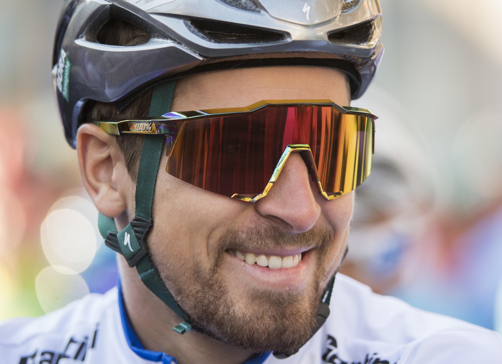 Slovenský cyklista Peter Sagan sa usmieva.