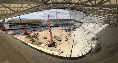 Výstavba pomaly finišuje, Národný futbalový štadión je takmer hotový