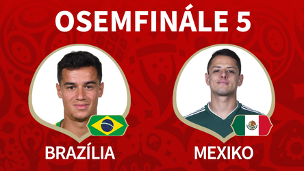 Simulácia MS vo futbale 2018: Osemfinále Brazília - Mexiko