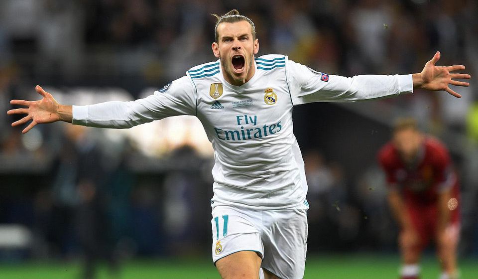 Gareth Bale a jeho gólová radosť vo finále Ligy majstrov 2017/2018.