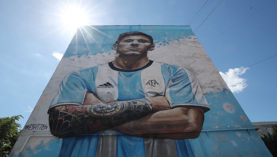Maľba Lionela Messiho.