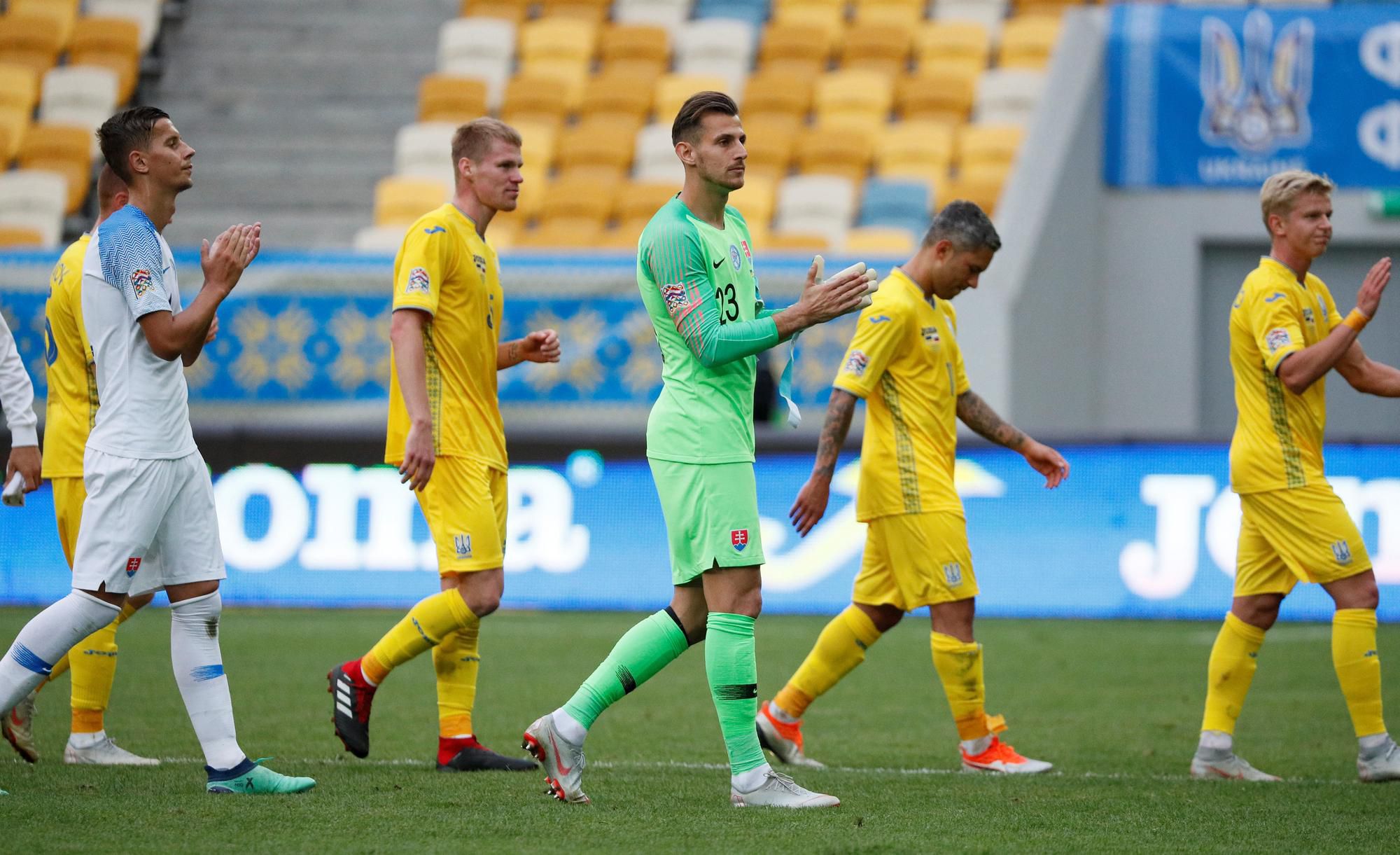 Martin Dúbravka v zápase Ukrajina - Slovensko