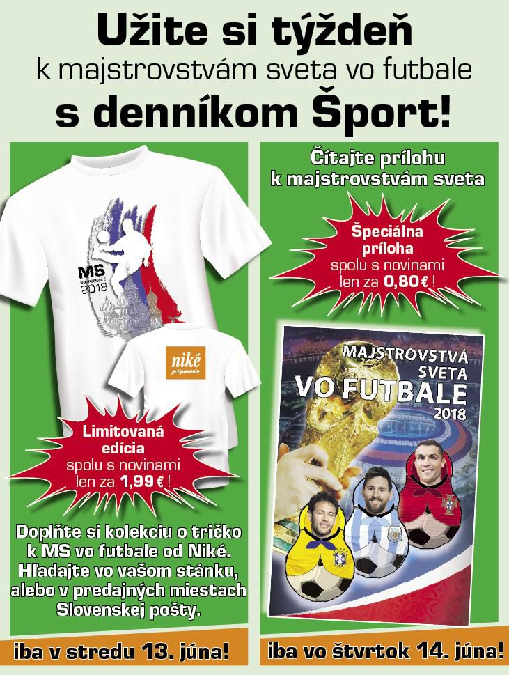 Užite si týždeň k majstrovstvám sveta vo futbale s denníkom Šport!