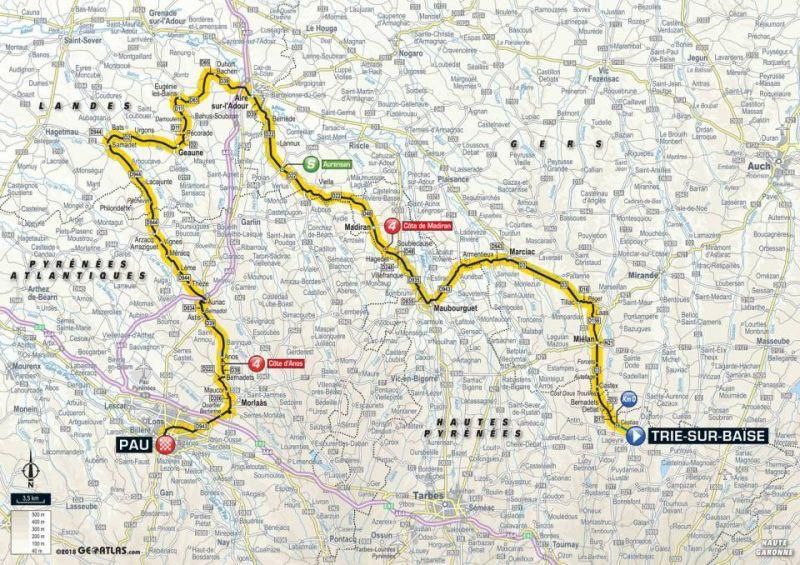 Tour de France 2018 - 18. etapa (mapa trate)