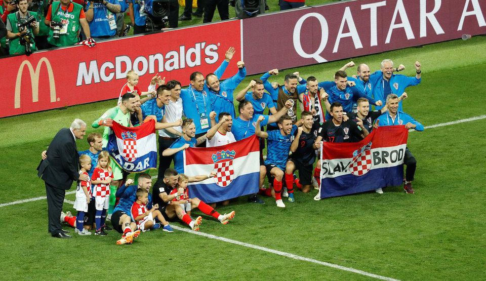 Chorvátski futbalisti po postupe do finále.