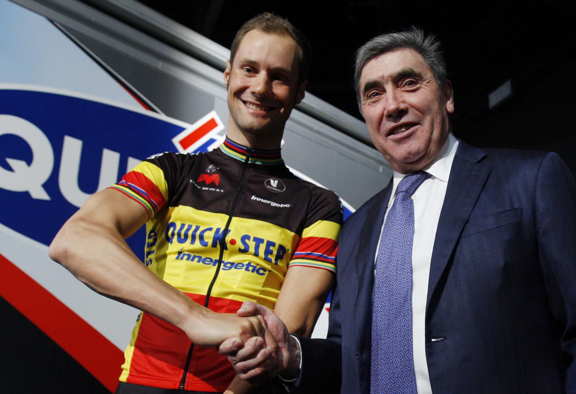 Tom Boonen a belgická cyklistická legenda Eddy Merckx.