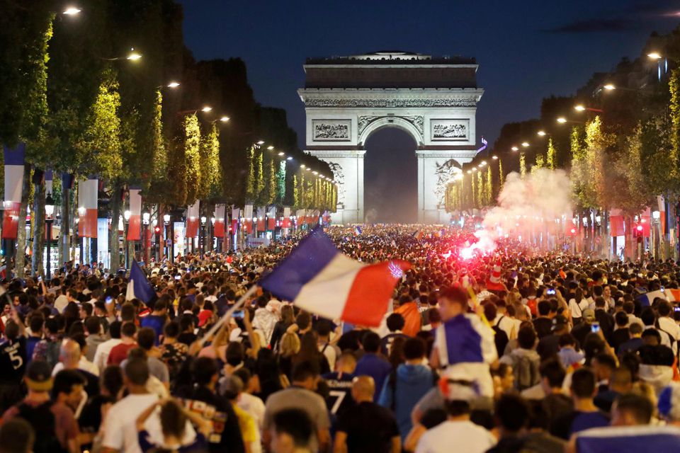 Oslavy francúzskych fanúšikov