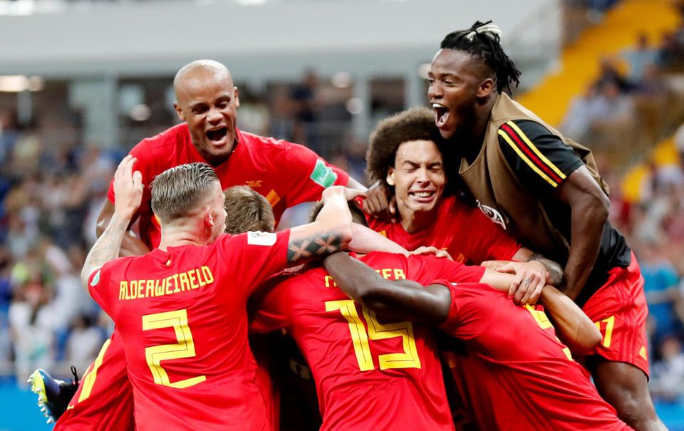Radosť belgických hráčov.