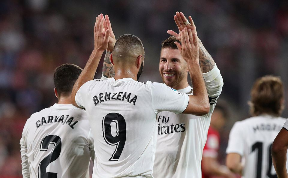 Sergio Ramos a Karim Benzema z Realu Madrid